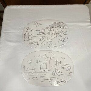 Anacapa 1982 Children's Farm & House Set of 2 Vintage Placemats